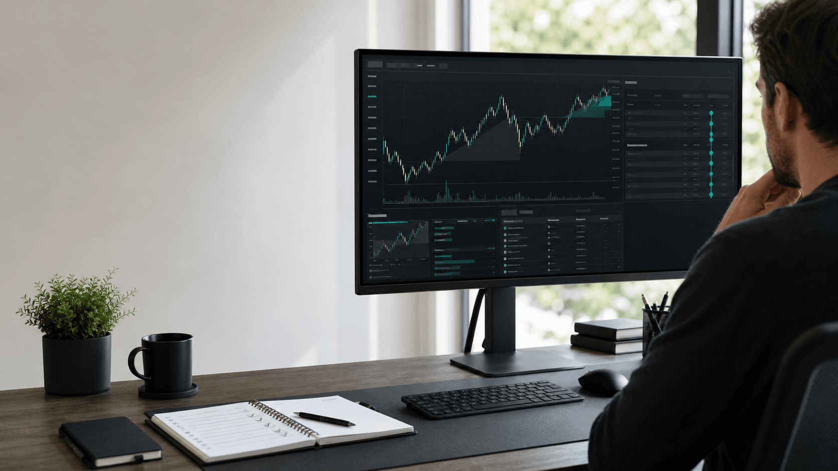 A trader reviewing a completed session in a structured workspace